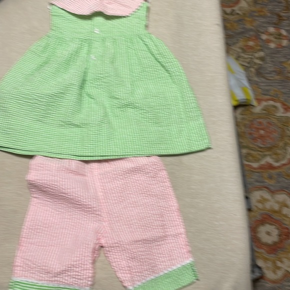 Z*U Seersucker Watermelon Set 18m - Picture 2 of 2